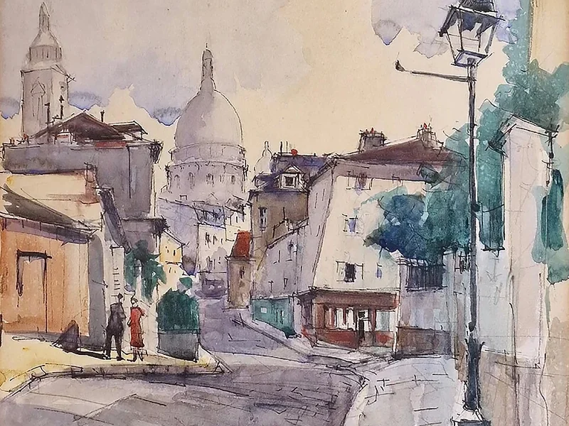 1846-Jules-Charles Choquet - Montmartre, la Rue Norvins